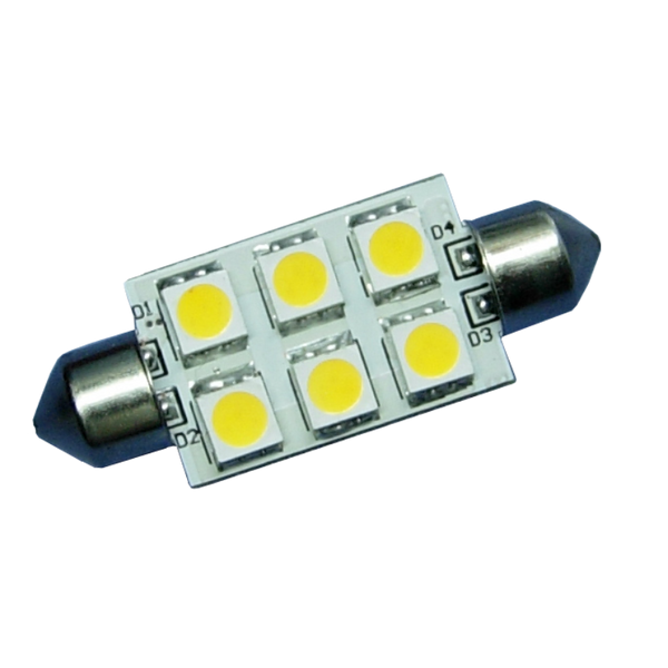 Lampada Spol 12V/24V 1W un lato 42 mm LED