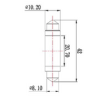 Spollampa 12V/24V 0.6W 42mm