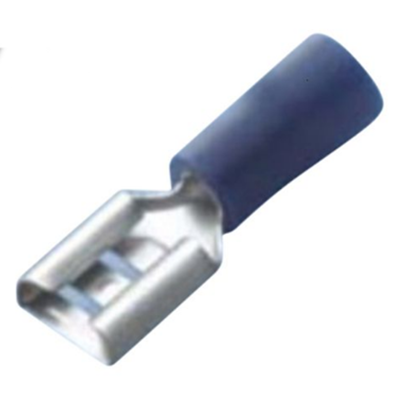 Sleeve piatto 2,5 mm2 blu in vinile 6,3 x 0,8 mm - 10 pezzi