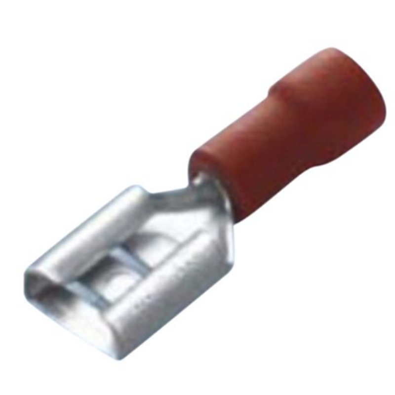 Sleeve a perno piatto 1,5 mm2 rossa in vinile 4,8 x 0,5 mm - 10 pezzi