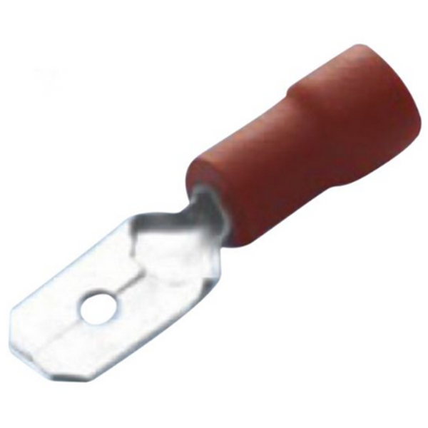 Vinyl RED a perno di foglia 4,8 x 0,5 mm - 10 pezzi