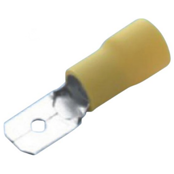 PERCA PERFALITÀ VINIL GIALLE 6,3 x 0,8 mm - 10 pezzi