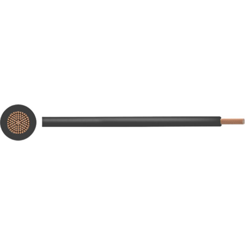 Leader arewlown Pvc 0,5 mm2 NATO NERO NERO PER METRO